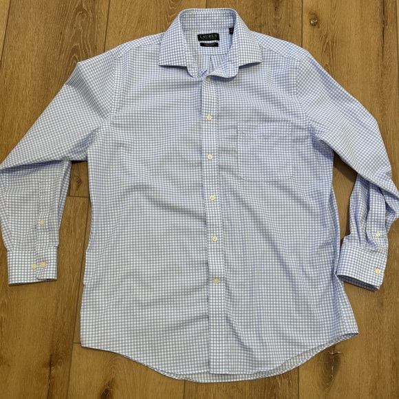 Lauren Ralph Lauren Light Blue Gingham Shirt - Picture 6 of 7